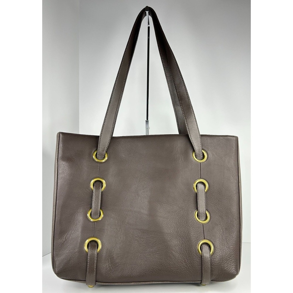 Buxton Extra Large Brown Leather Tote‎ Laptop Boss Lady Bag NWOT